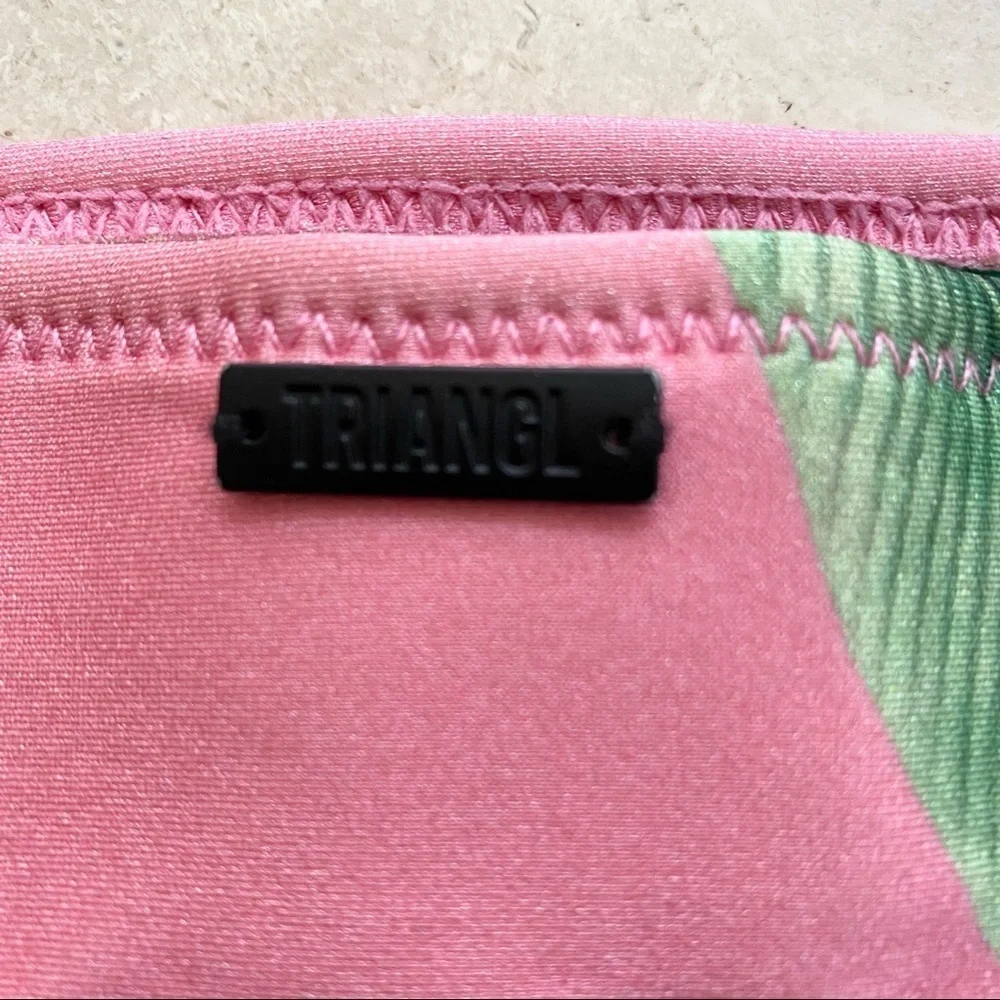 Triangl Pink Floral Bikini Bottoms Medium